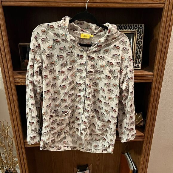 ROLLER RABBIT COTTON BUTTON UP - Picture 1 of 4